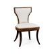 Full Back Art Deco Satin Santos Dining Side Chair