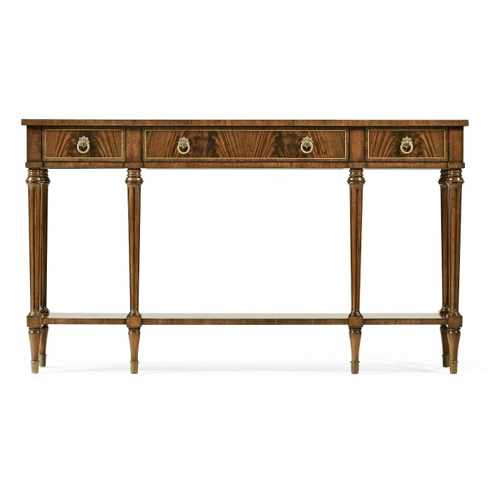 Dark Crotch Walnut Narrow Console