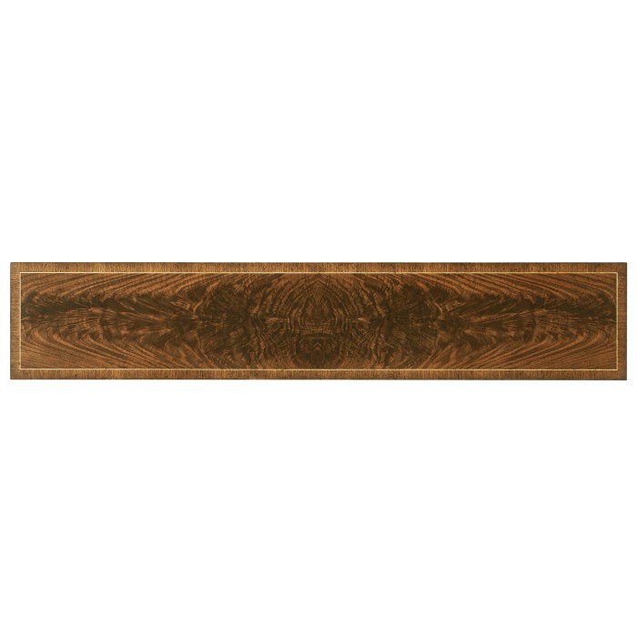 Dark Crotch Walnut Narrow Console
