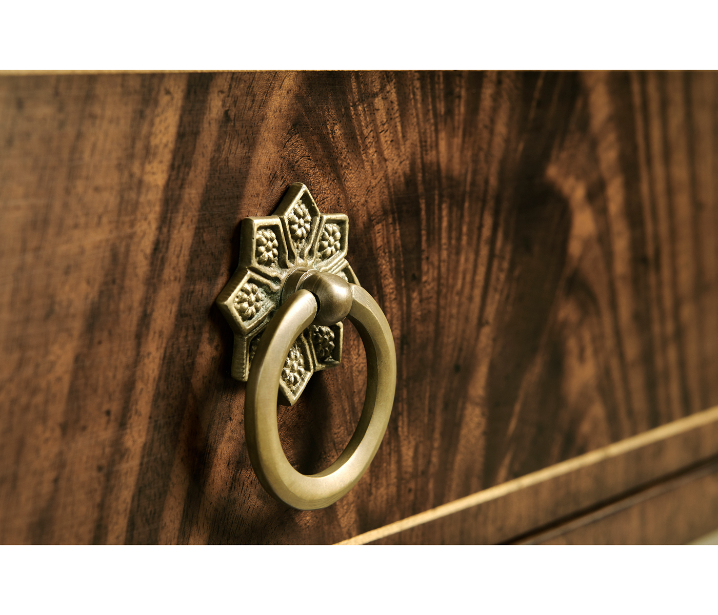 Dark Crotch Walnut Narrow Console