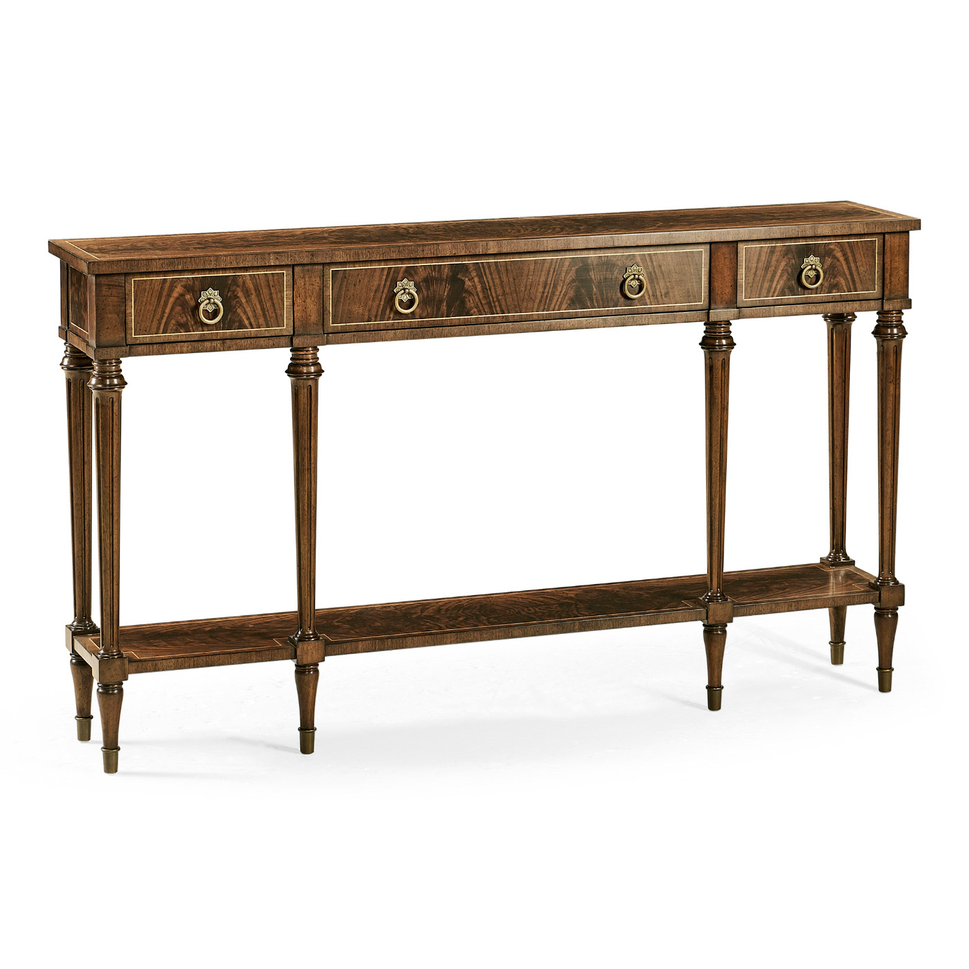Dark Crotch Walnut Narrow Console