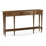 Dark Crotch Walnut Narrow Console