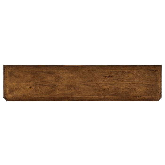 Country living style narrow walnut console