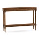Country living style narrow walnut console