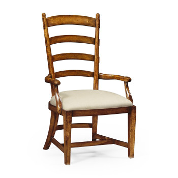 Country Walnut Fireside Arm Chair