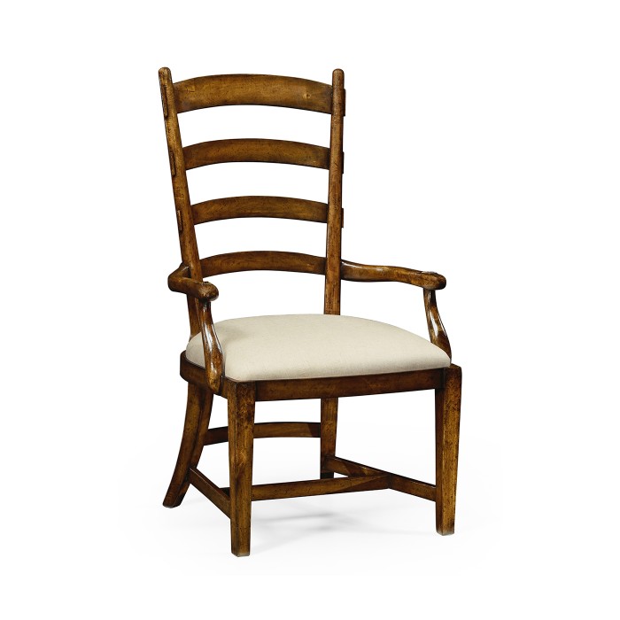 Country Walnut Fireside Arm Chair