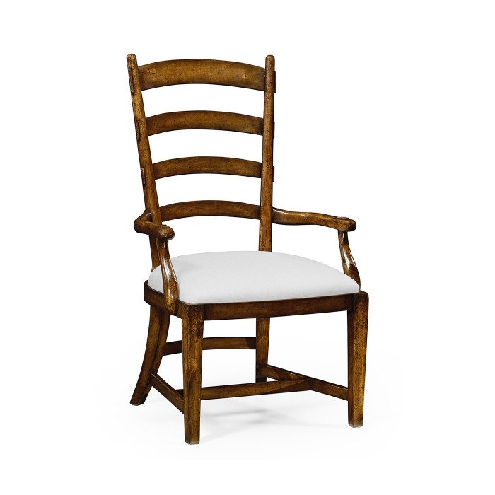 Country Walnut Fireside Arm Chair
