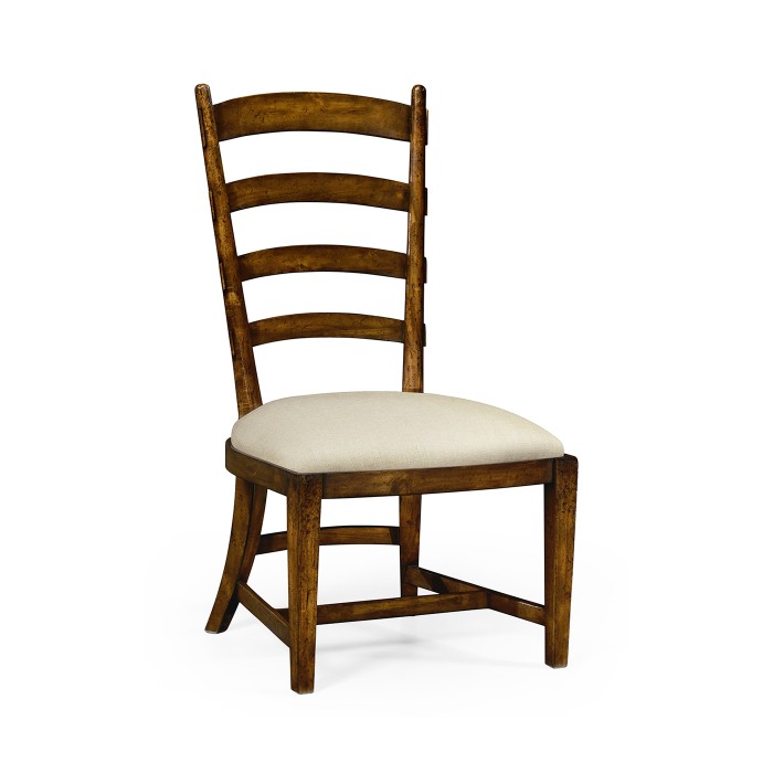 Country Walnut Fireside Side Chair