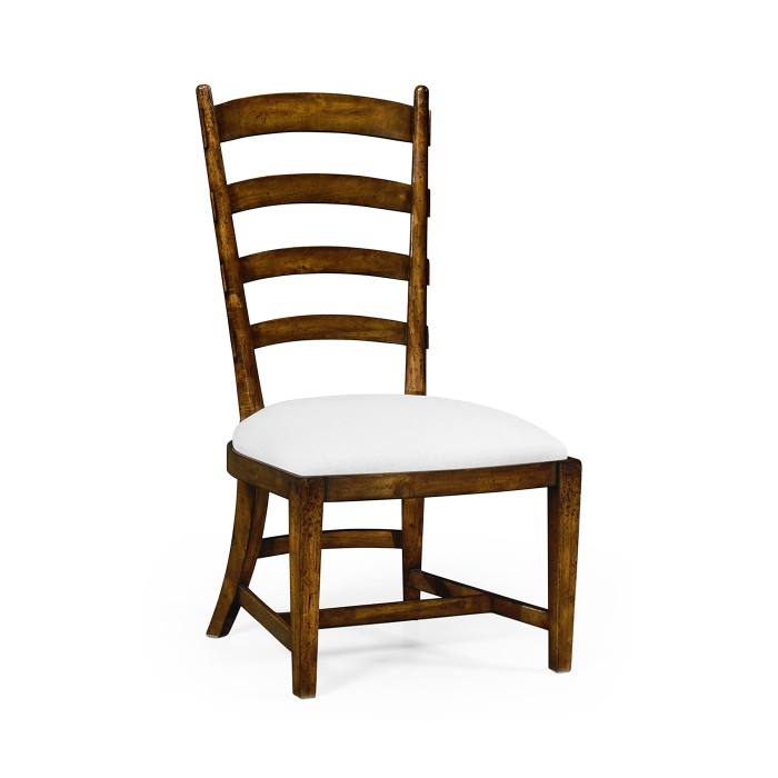 Country Walnut Fireside Side Chair
