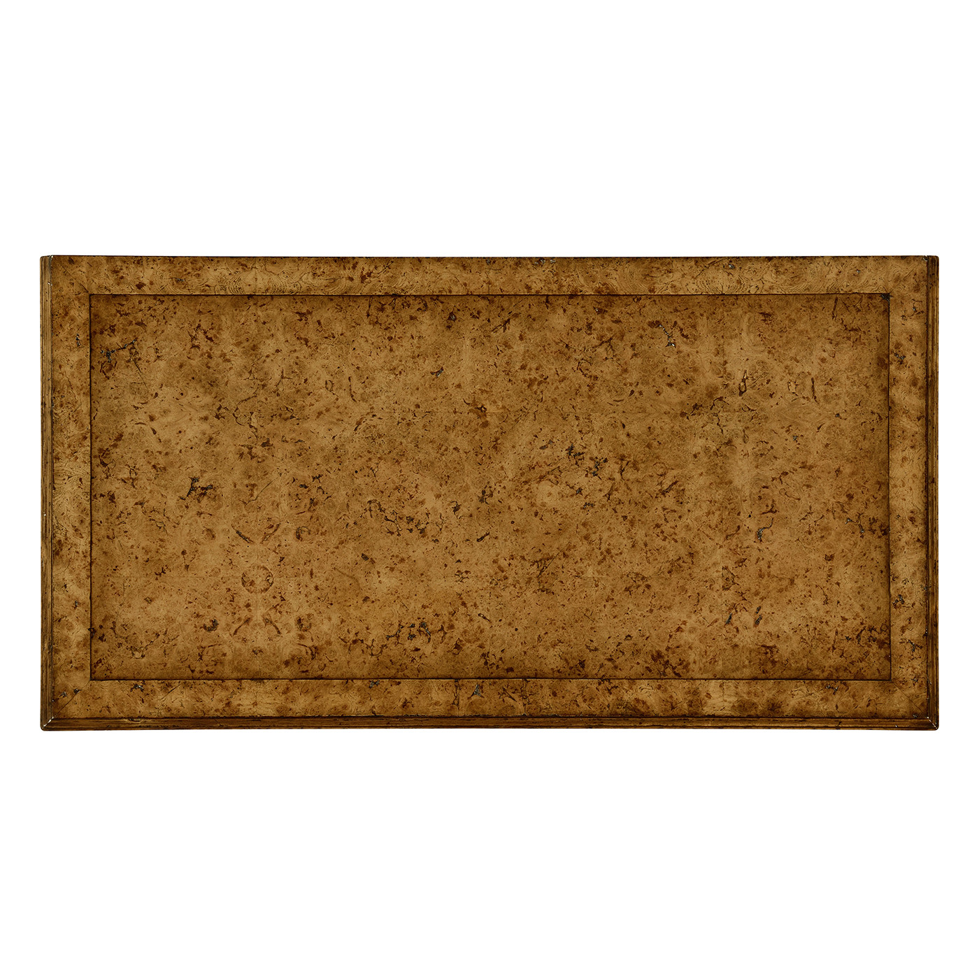 George II style burl oak chest of five drawers