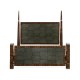 Faux Macassar & Anthracite Faux Shagreen Cali King Bed