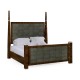 Faux Macassar & Anthracite Faux Shagreen Cali King Bed