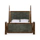 Faux Macassar & Anthracite Faux Shagreen UK King Bed