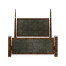 Faux Macassar & Anthracite Faux Shagreen US King Bed