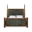 Faux Macassar & Anthracite Faux Shagreen US Queen Bed