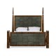 Faux Macassar & Anthracite Faux Shagreen US Queen Bed