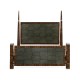 Faux Macassar & Anthracite Faux Shagreen US Queen Bed