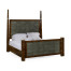 Faux Macassar & Anthracite Faux Shagreen US Queen Bed