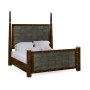 Faux Macassar & Anthracite Faux Shagreen US Queen Bed
