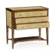 Ivory Shagreen Chest of Drawers with Brass