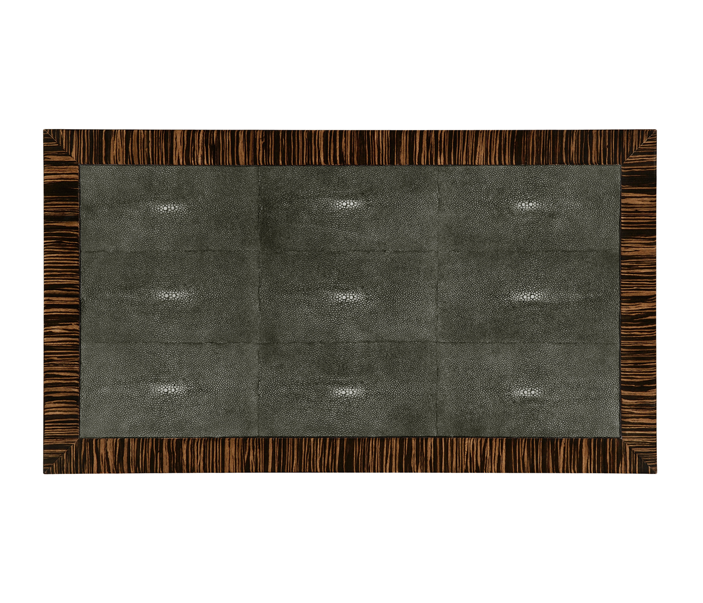Faux Macassar Ebony & Anthracite Shagreen Chest of Three Drawer