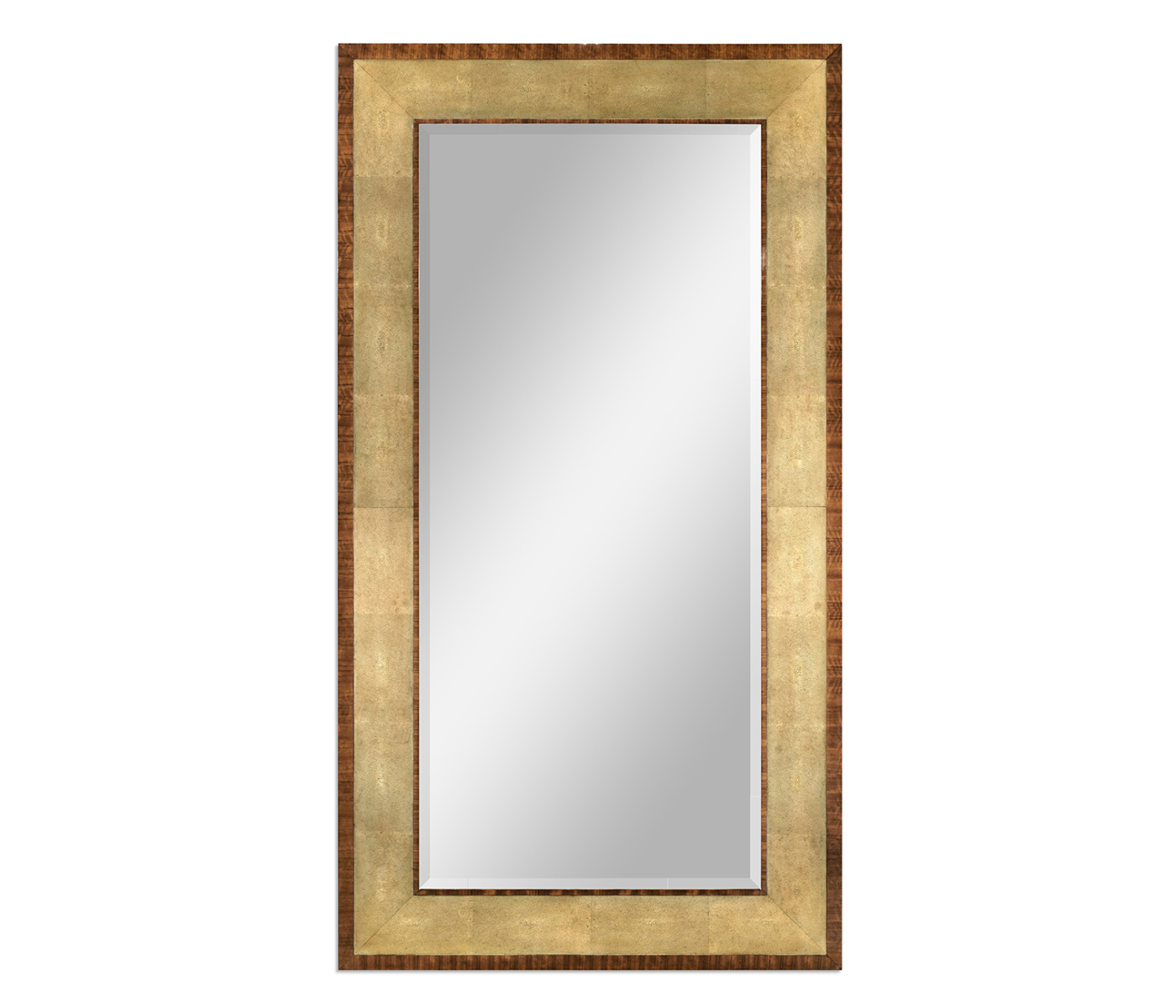Faux Ivory Shagreen Floor Mirror