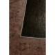 Hammered Iron Bureau Plat with Black Leather Inserts