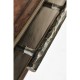 Hammered Iron Bureau Plat with Black Leather Inserts