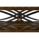 Hammered Iron and Burl Square Coffee Table