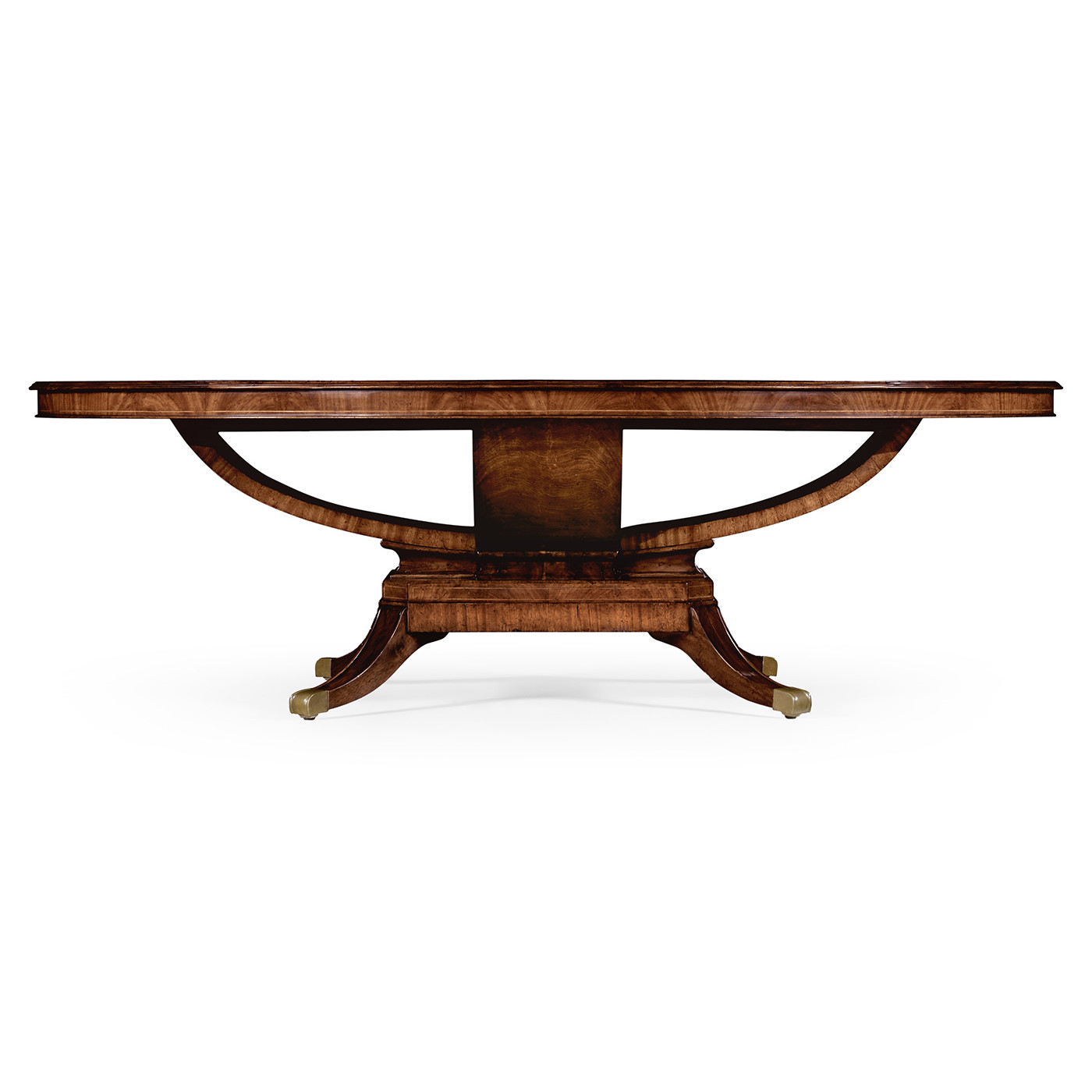 Biedermeier Style Mahogany Oval Dining Table 96