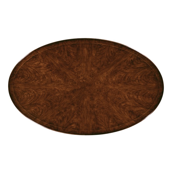 Biedermeier Style Mahogany Oval Dining Table 96