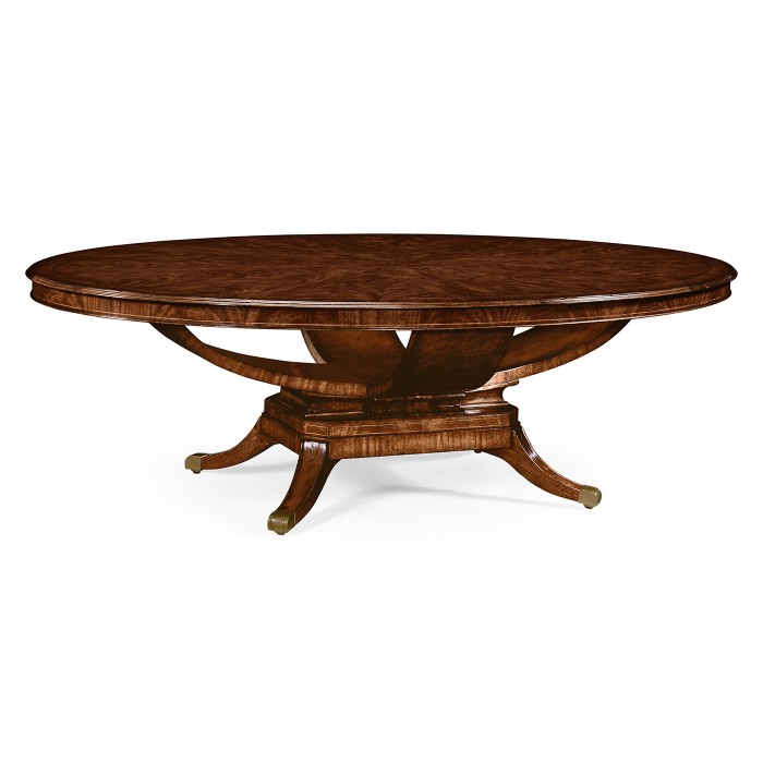 Biedermeier Style Mahogany Oval Dining Table 96