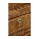 Empire style walnut three drawer chest