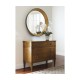 Empire style walnut three drawer chest