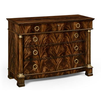 Mahogany biedermeier low chest