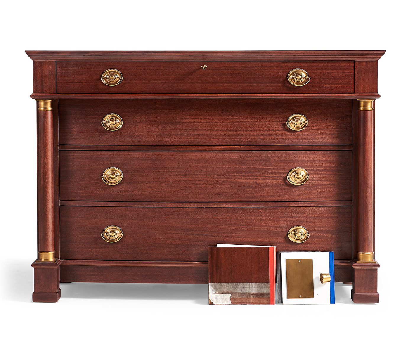 Mahogany biedermeier low chest for LDS project