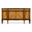 Satinwood serpentine sideboard with floral inlay