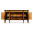 Satinwood serpentine sideboard with floral inlay