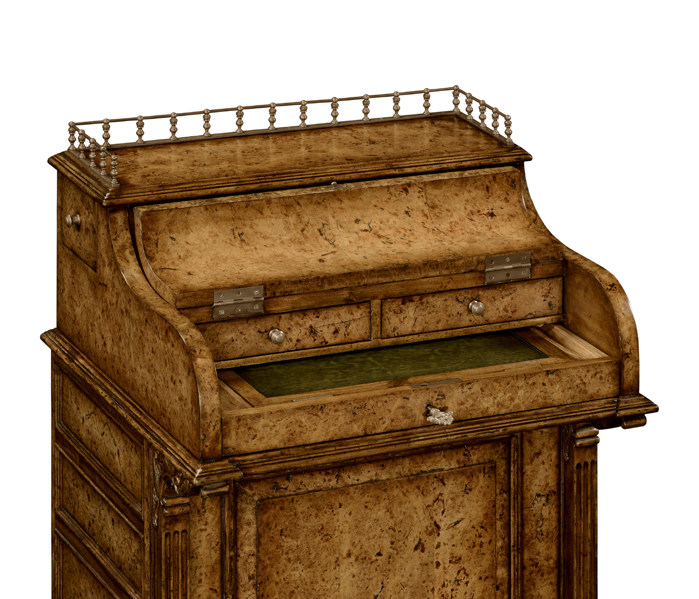 Burl oak davenport desk