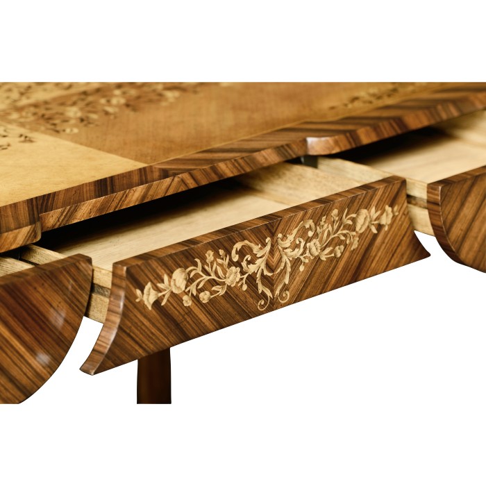 Rosewood and satinwood dressing table