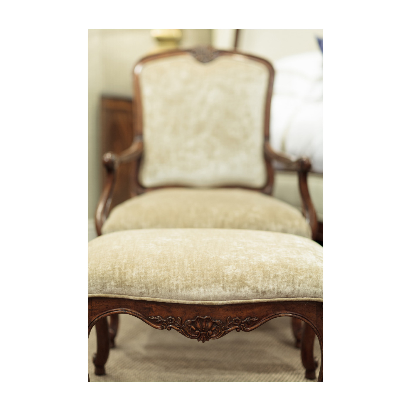 French Walnut Footstool