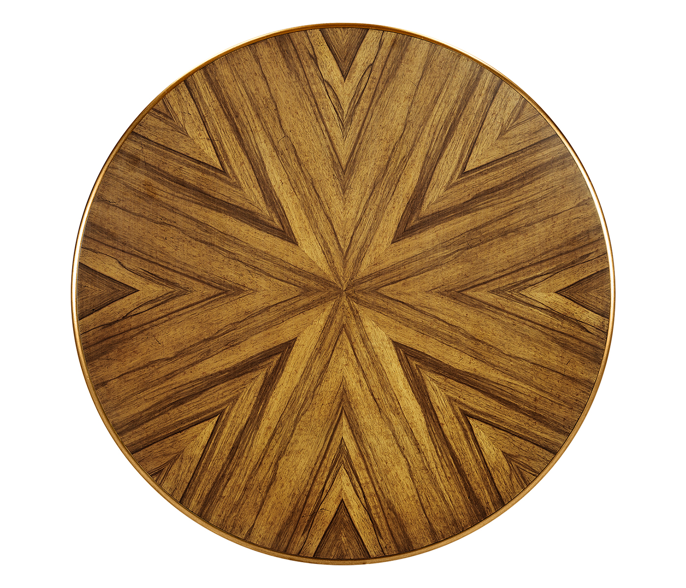 Argentinian walnut veneered round side table