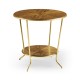 Argentinian walnut veneered round side table