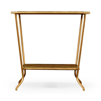 Argentinian walnut veneered square side table