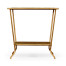 Argentinian walnut veneered square side table