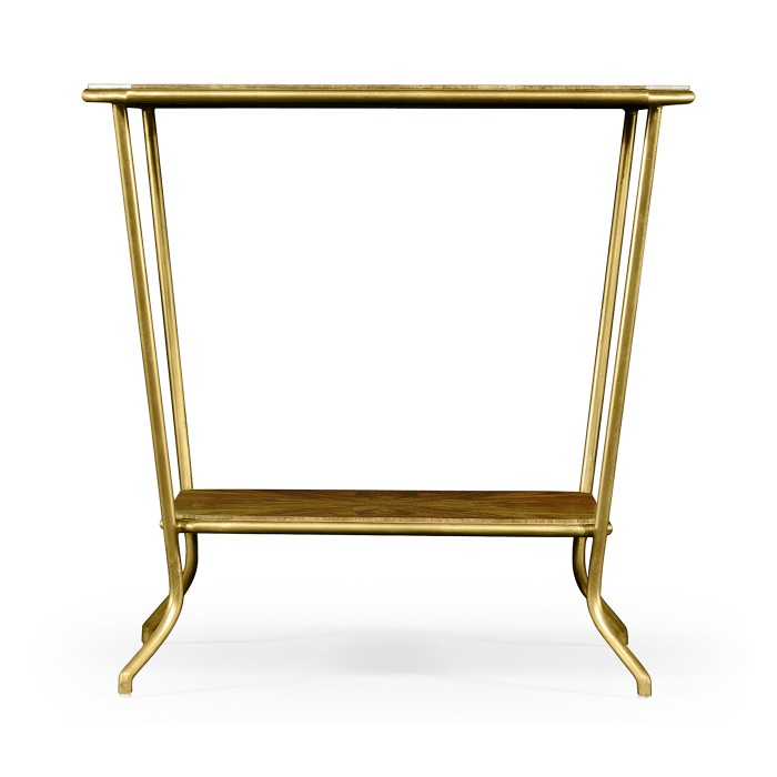 Argentinian walnut veneered square side table