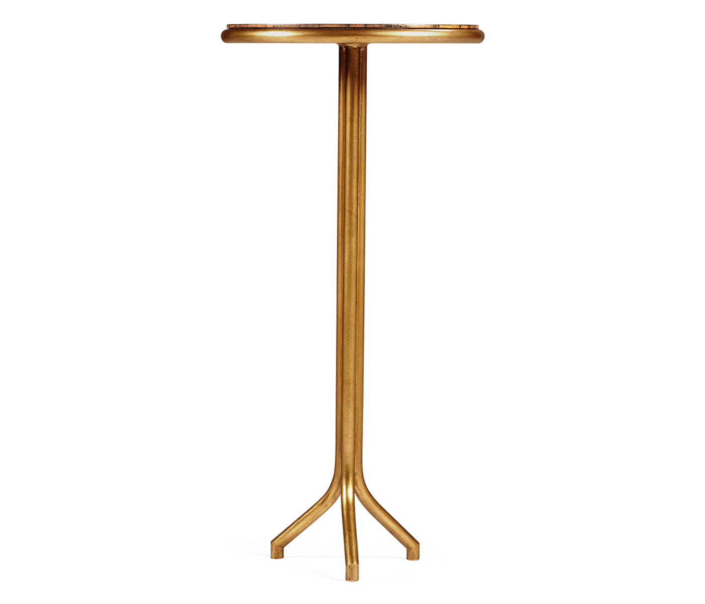 Argentinian walnut veneered circular lamp table