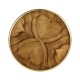 Argentinian walnut veneered circular lamp table