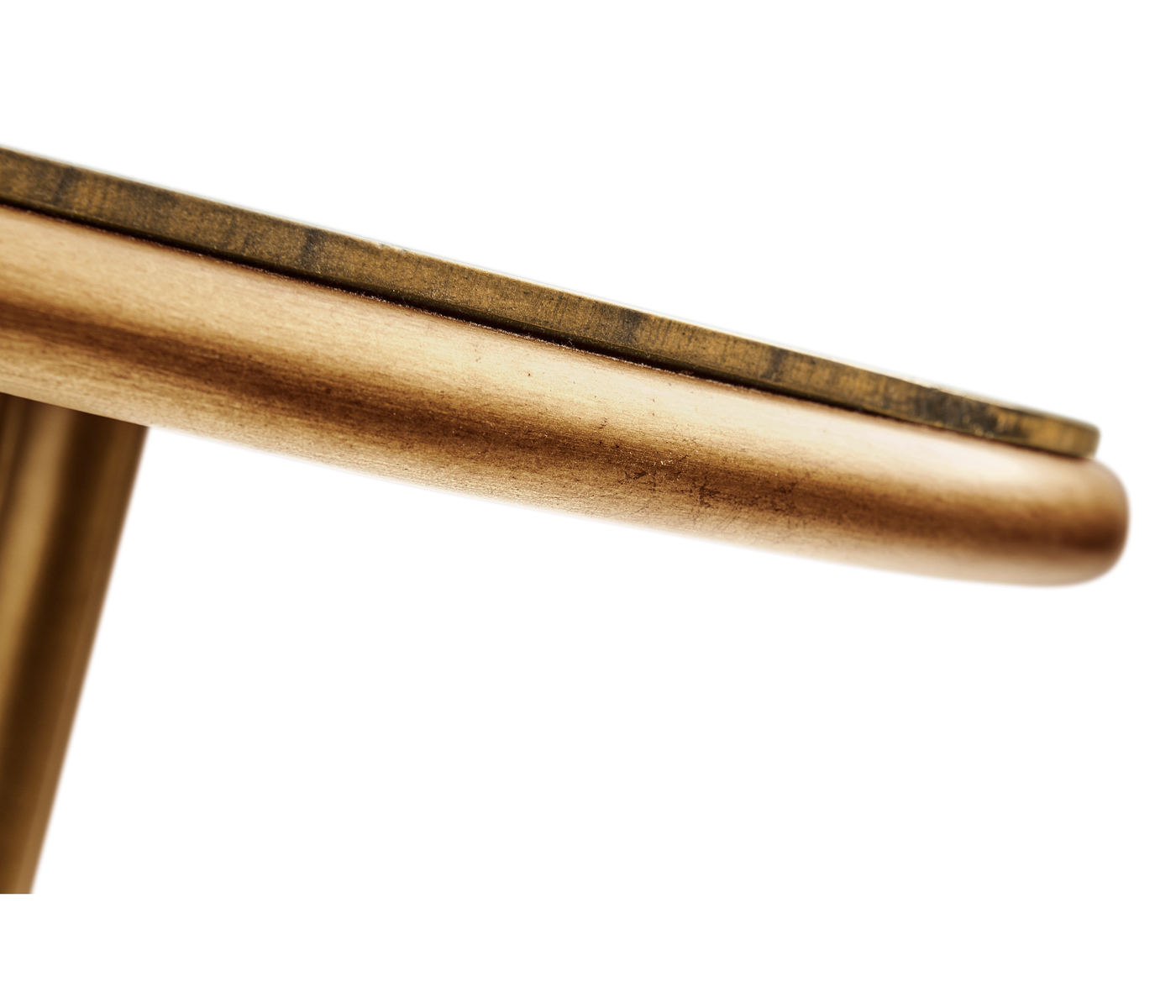 Argentinian walnut veneered circular lamp table