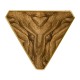 Argentinian walnut veneered triangle lamp table